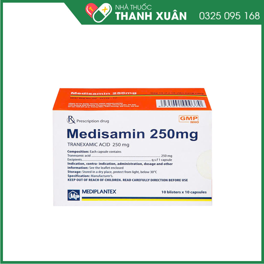 Medisamin 250mg điều trị và phòng ngừa chảy máu